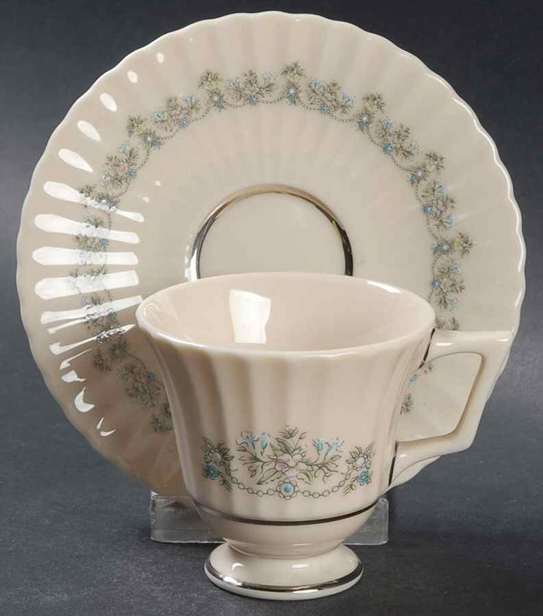 Beacon Hill (Newer) Footed Demitasse Cup & Saucer Set by Lenox-1