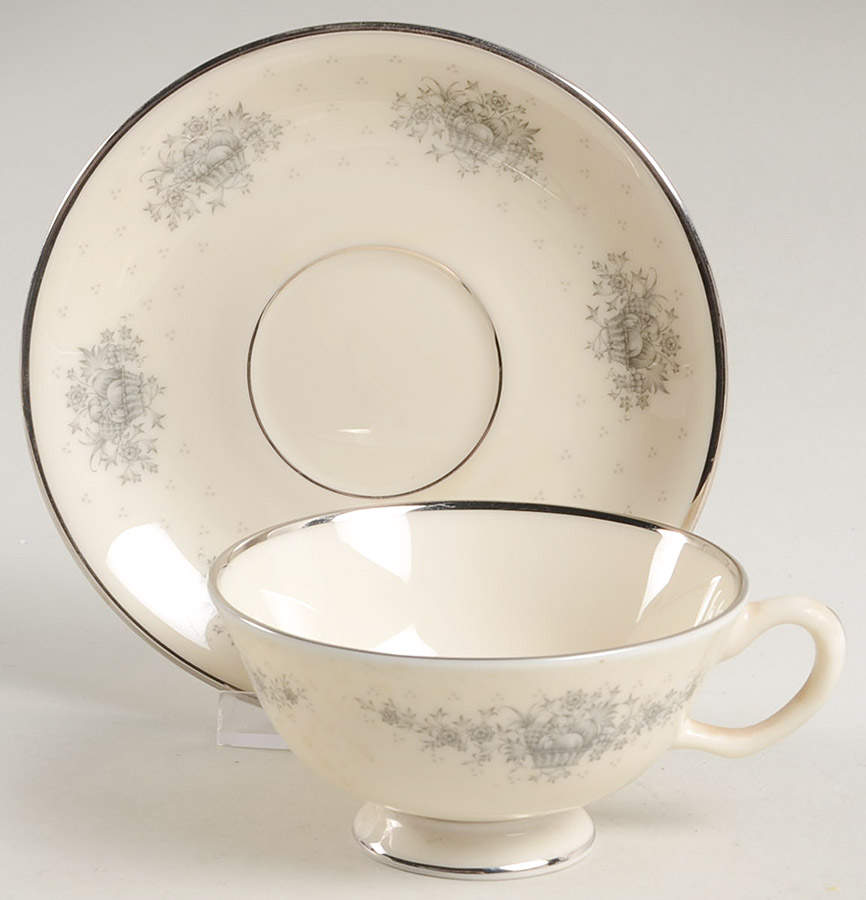 Beacon Hill (Older) Footed Cup & Saucer Set by Lenox-1