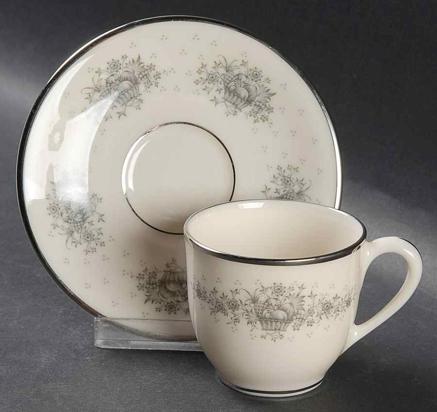 Beacon Hill (Older) Flat Demitasse Cup & Saucer Set by Lenox-1