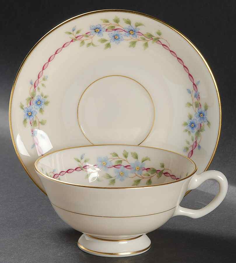 Belvidere Footed Cup & Saucer Set by Lenox-1