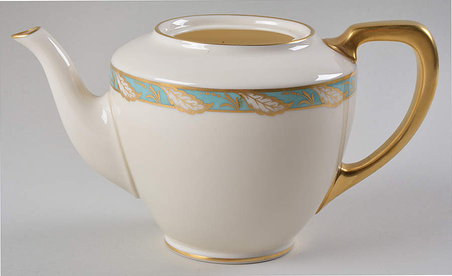 Bellevue Sea Green Teapot No Lid by Lenox-1