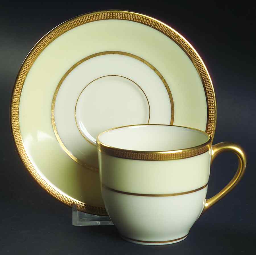 Bellaire (Older) Flat Demitasse Cup & Saucer Set by Lenox-1