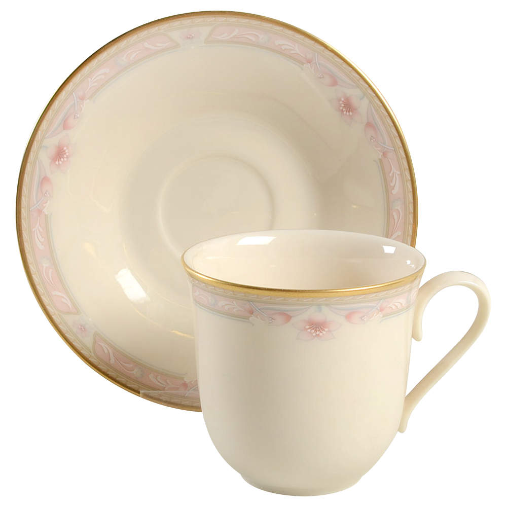 Bellaire (Newer) Flat Cup & Saucer Set by Lenox-1