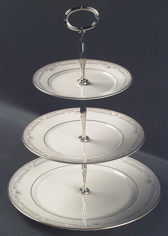 Bellaire (Newer) 13 7/8"-14 1/4" 3-Tiered Serving Tray(DP,SP,BB) HC by Lenox-1