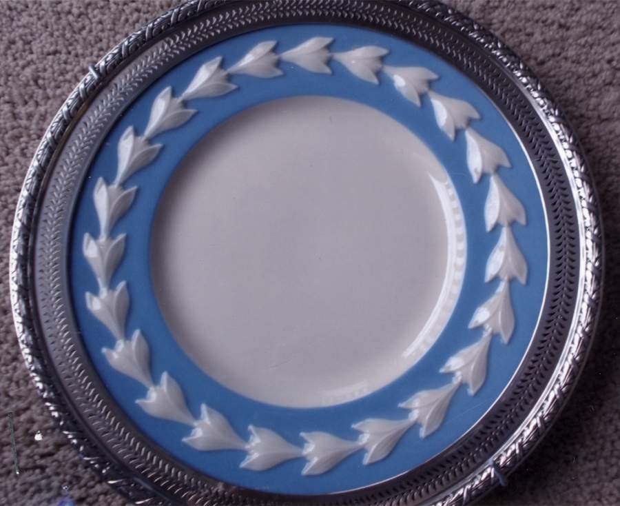 Beltane Blue Sterling Rim Dinner Plate by Lenox-1