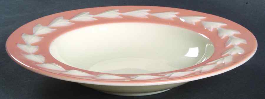 Beltane Coral Rim Fruit/Dessert (Sauce) Bowl by Lenox-1