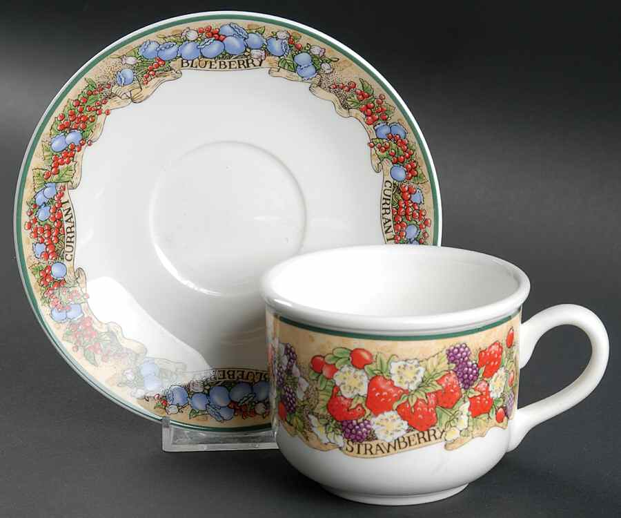 Berry Patch Flat Cup & Saucer Set by Lenox-1