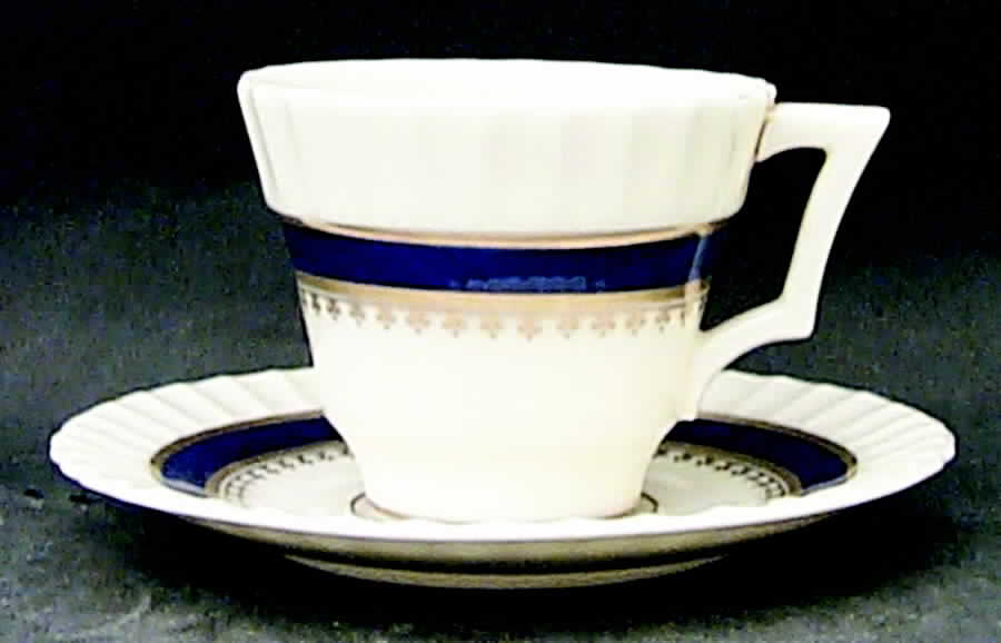 Berkeley Cobalt Blue Flat Demitasse Cup & Saucer Set by Lenox-1