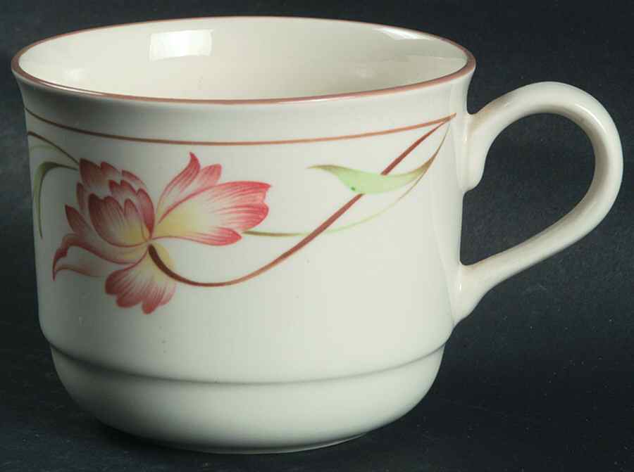 Blossoms on Beige Flat Cup by Lenox-1