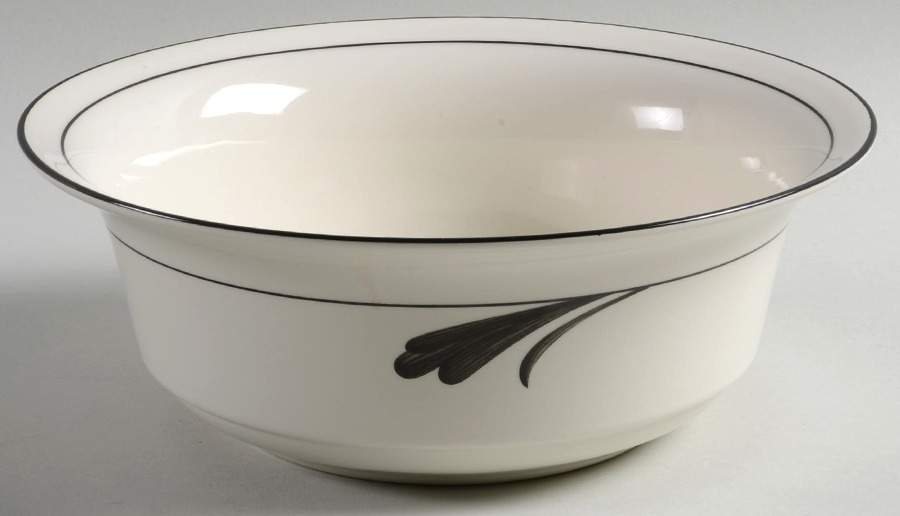 Black Brushstrokes 8" Round Vegetable Bowl by Lenox-1