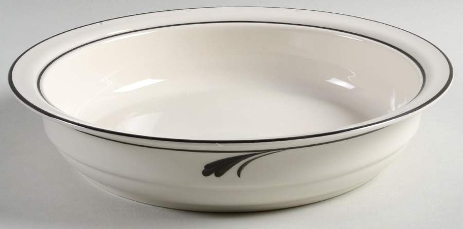 Black Brushstrokes 9" Round Open Casserole by Lenox-1