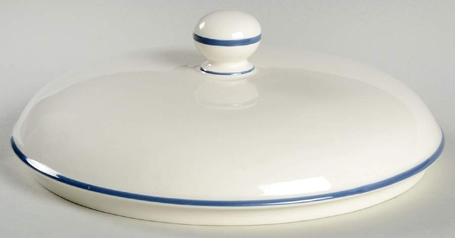 Blue Pinstripes (For the Blue) Lid for Round Casserole Or Vegetable by Lenox-1
