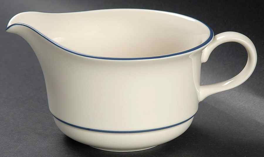 Blue Pinstripes (For the Blue) Open Sauce Boat by Lenox-1