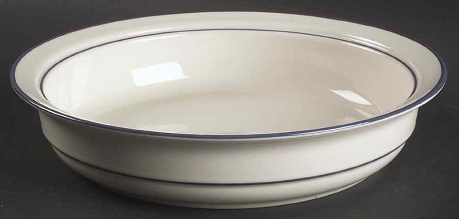 Blue Pinstripes (For the Blue) 9" Round Vegetable Bowl by Lenox-1
