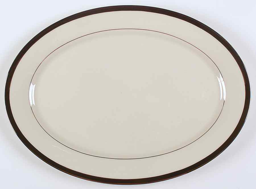 Black Royale 16" Oval Serving Platter by Lenox-1