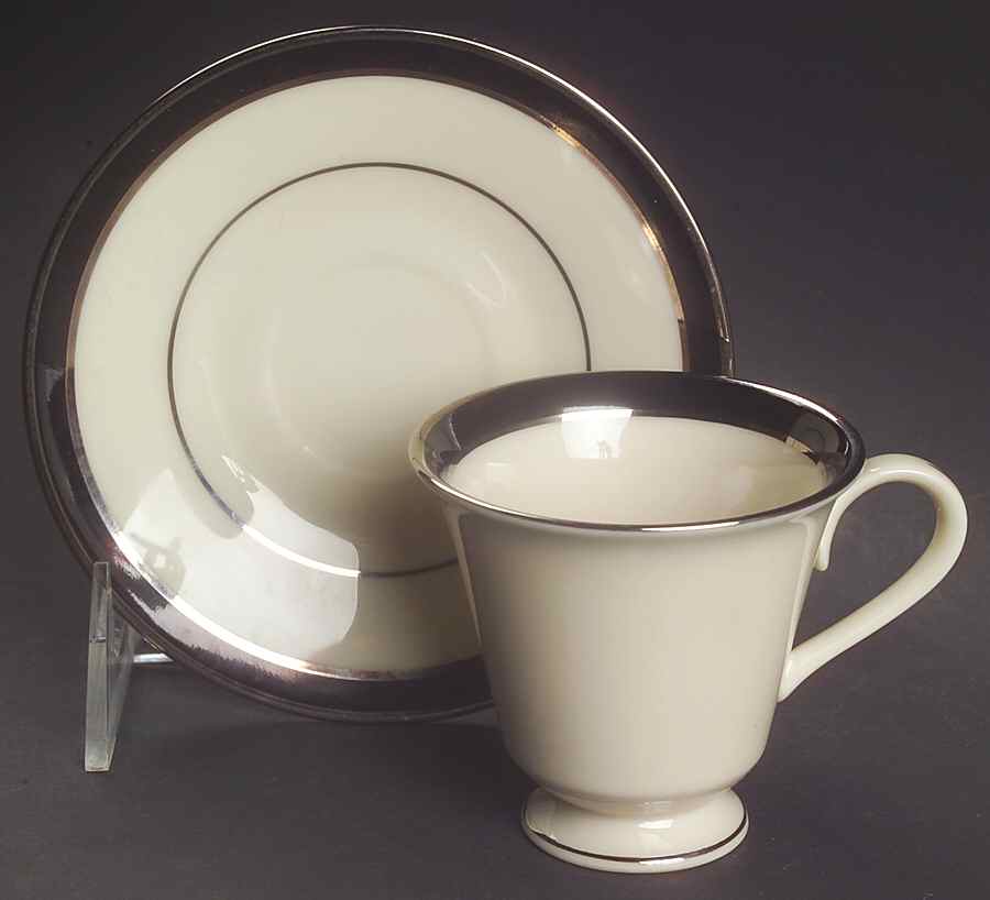 Black Royale Footed Demitasse Cup & Saucer Set by Lenox-1