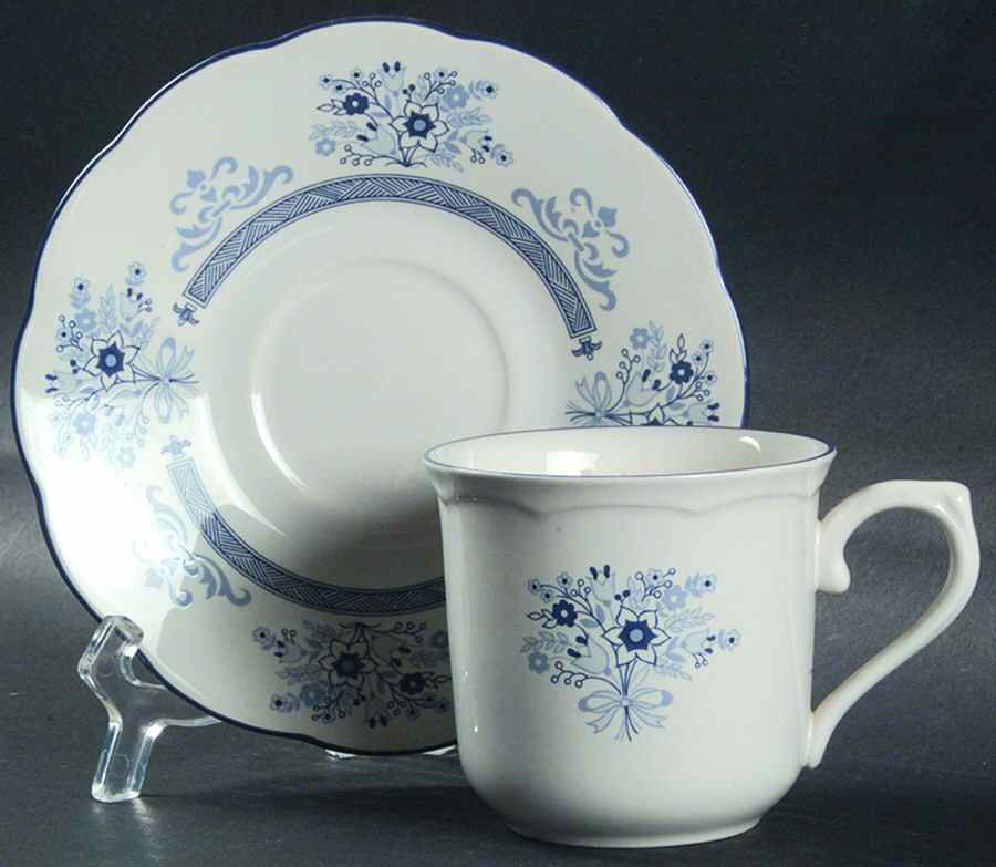 Blue Ribbon Flat Cup & Saucer Set by Lenox-1