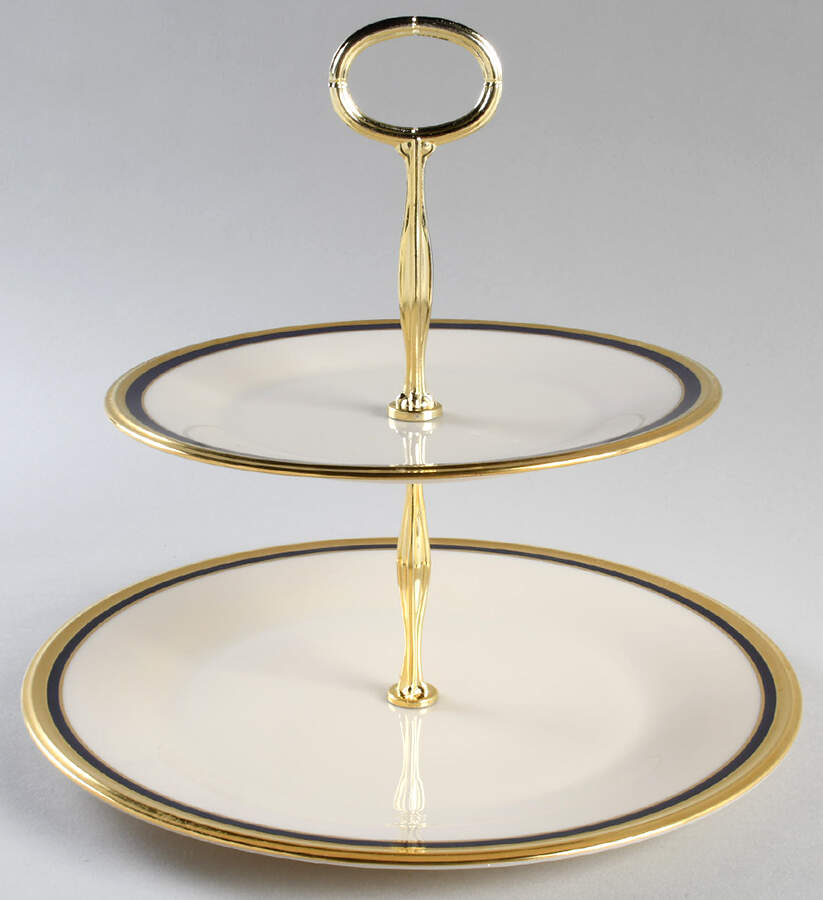 Blue Royale 6 5/8"-10"  2 Tiered Serving Tray (Dp, Sp) HC by Lenox-1