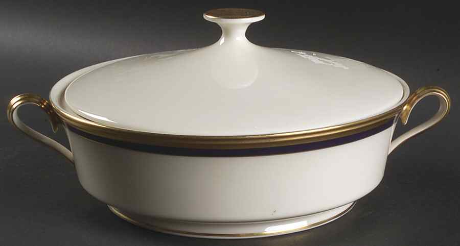 Blue Royale Round Covered Vegetable by Lenox-1