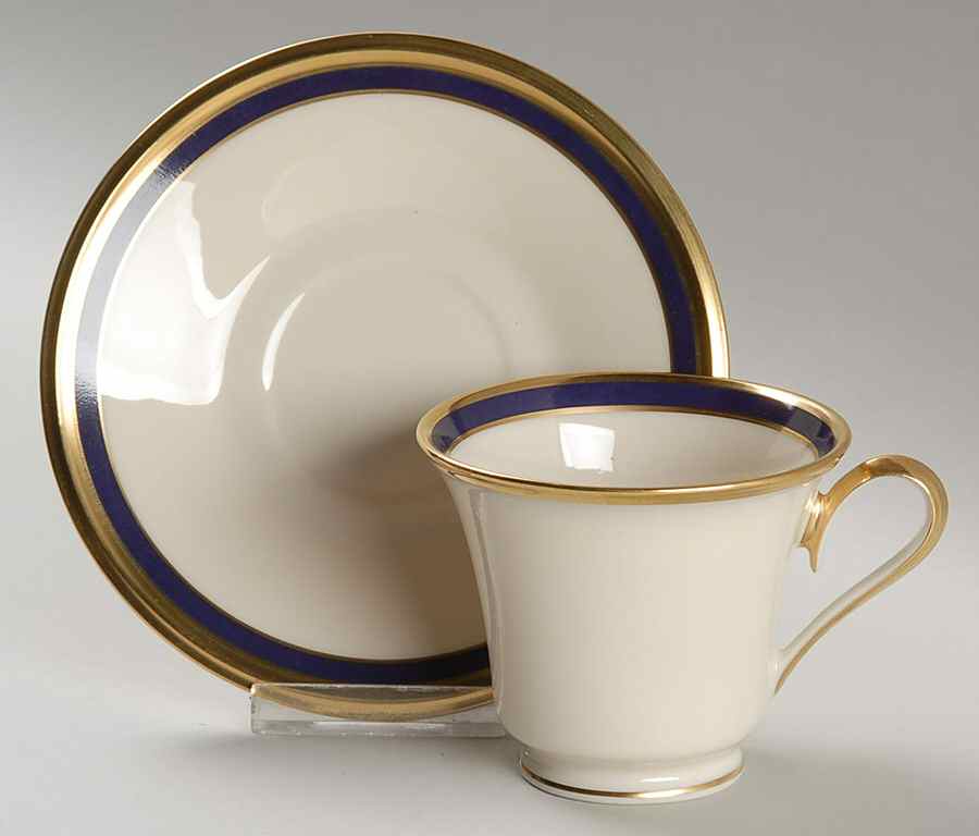 Blue Royale Footed Cup & Saucer Set by Lenox-1