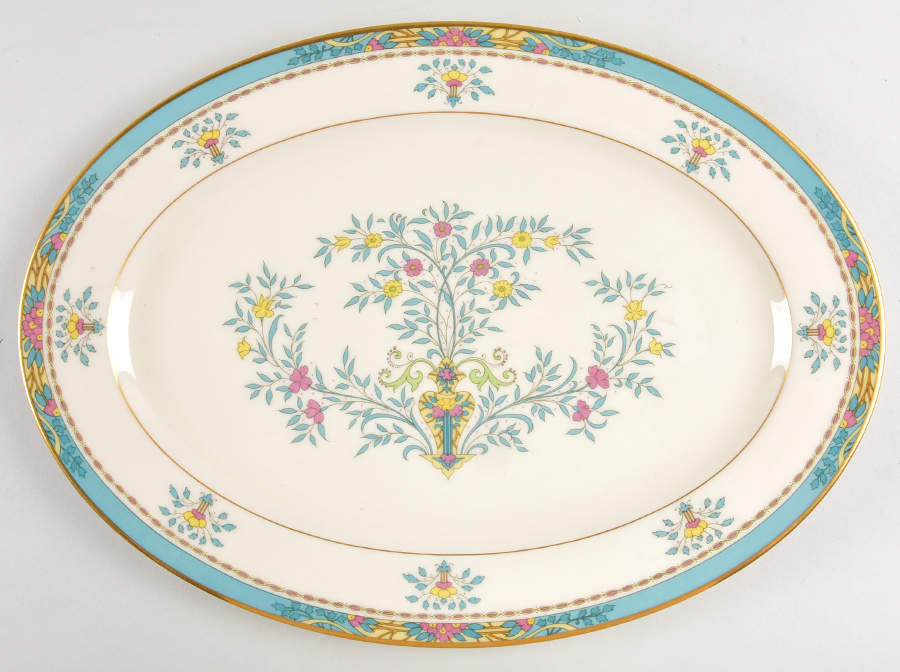 Blue Tree (Gold Trim) 16" Oval Serving Platter by Lenox-1