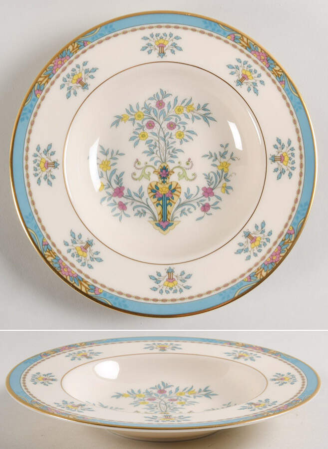 Blue Tree (Gold Trim) Rim Soup Bowl by Lenox-1