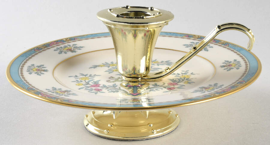 Blue Tree (Gold Trim) 3"- 3 1/4" Candleholder (BB) HC by Lenox-1