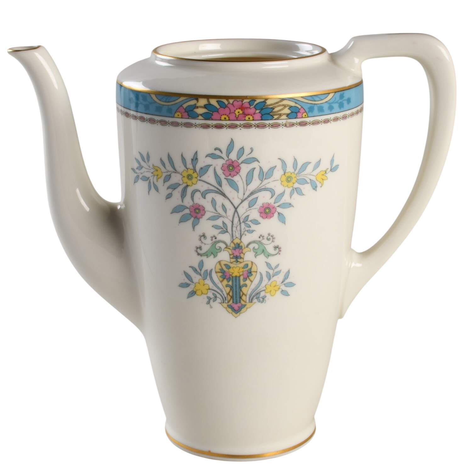Blue Tree (Gold Trim) Shape 1960 Coffee Pot No Lid by Lenox-1