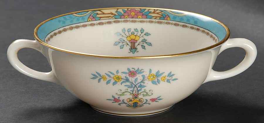Blue Tree (Gold Trim) Flat Cream Soup Bowl by Lenox-1