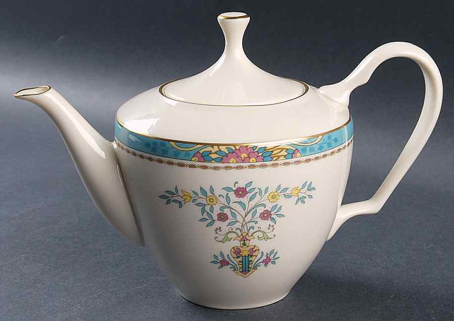 Blue Tree (Gold Trim) Teapot & Lid by Lenox-1