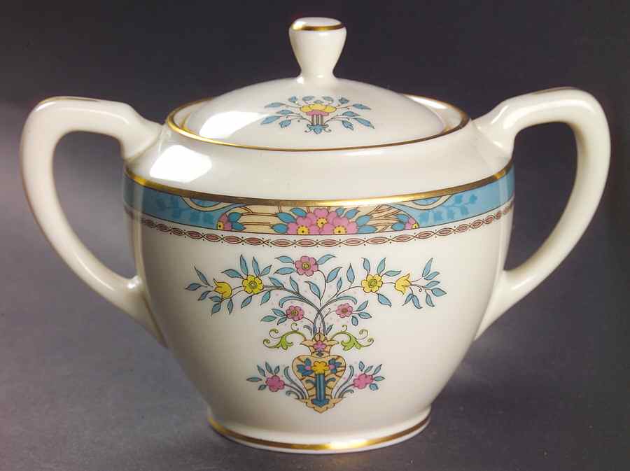 Blue Tree (Gold Trim) Sugar Bowl & Lid by Lenox-1