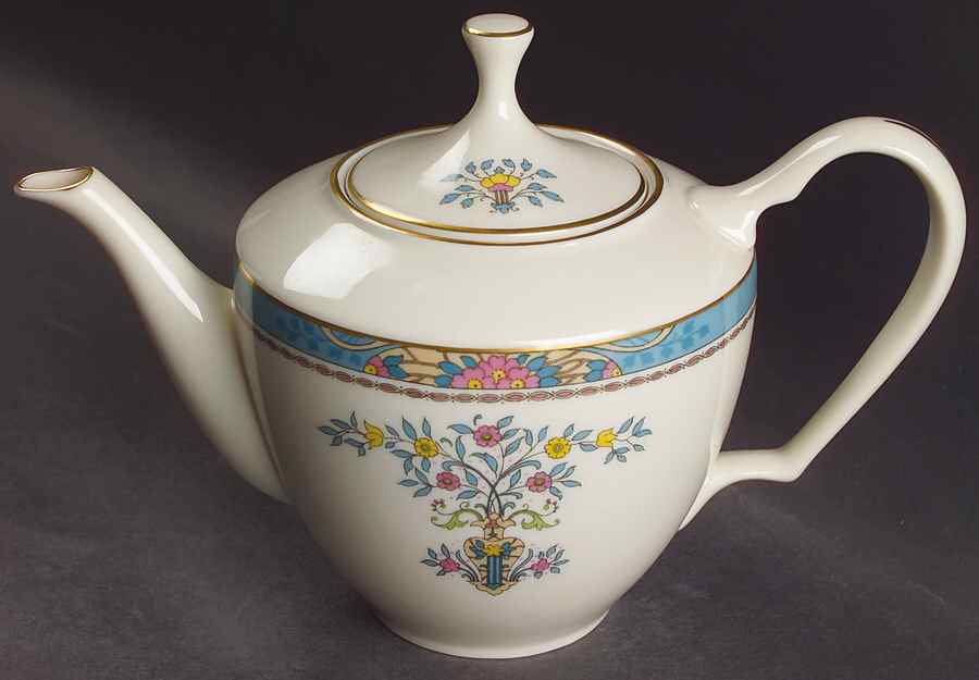Blue Tree (Gold Trim) Teapot & Lid by Lenox-1