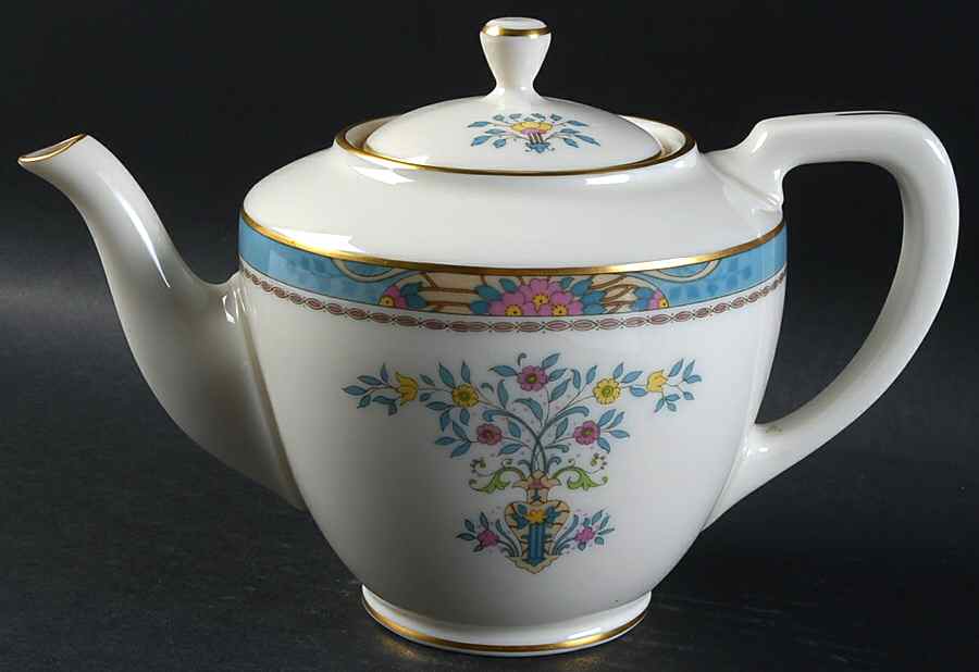 Blue Tree (Gold Trim) Shape 1961 Teapot & Lid by Lenox-1