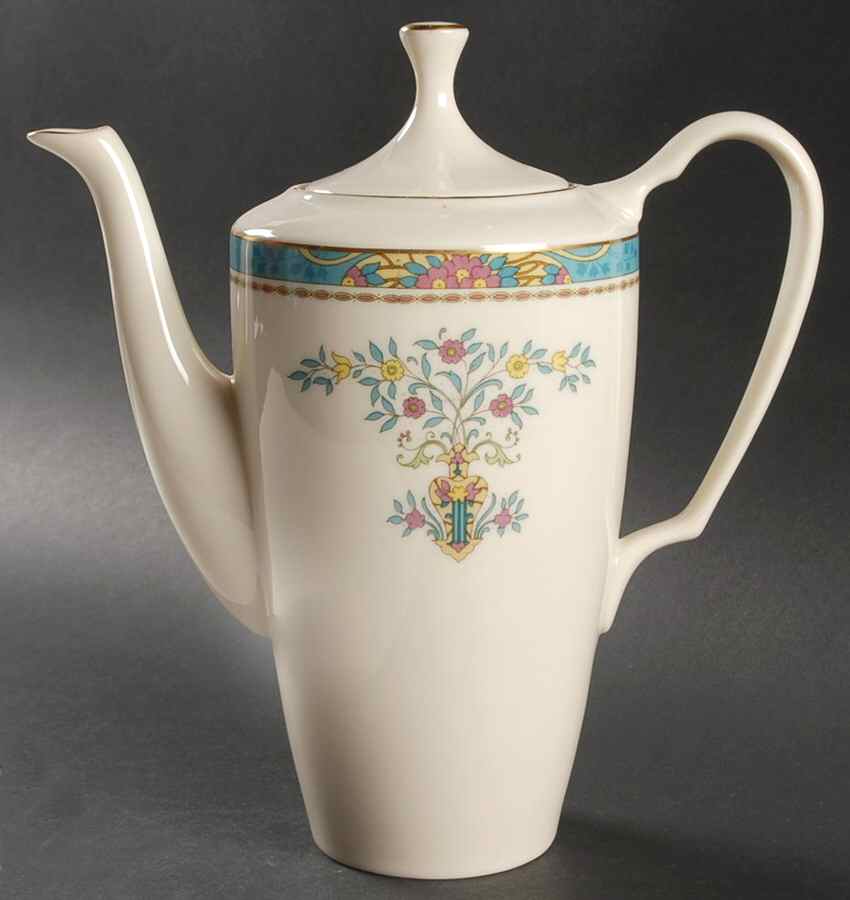 Blue Tree (Gold Trim) Coffee Pot & Lid by Lenox-1
