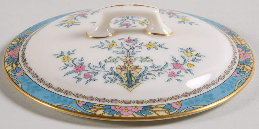 Blue Tree (Gold Trim) Lid for Sauce Boat with Attached Underplate by Lenox-1