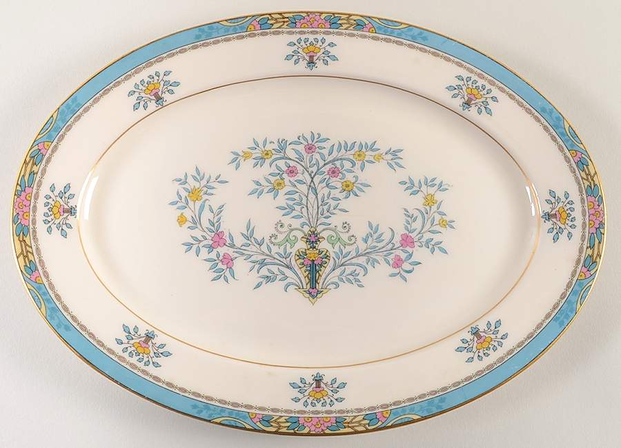 Blue Tree (Gold Trim) 11" Oval Serving Platter by Lenox-1