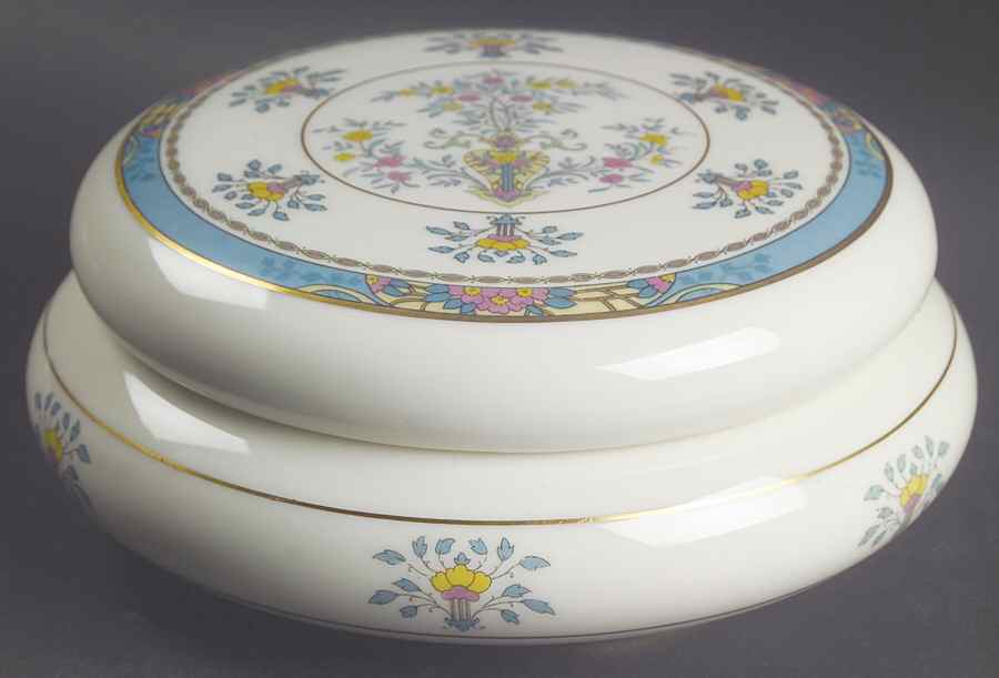 Blue Tree (Gold Trim) 6" Round Bon Bon & Lid by Lenox-1