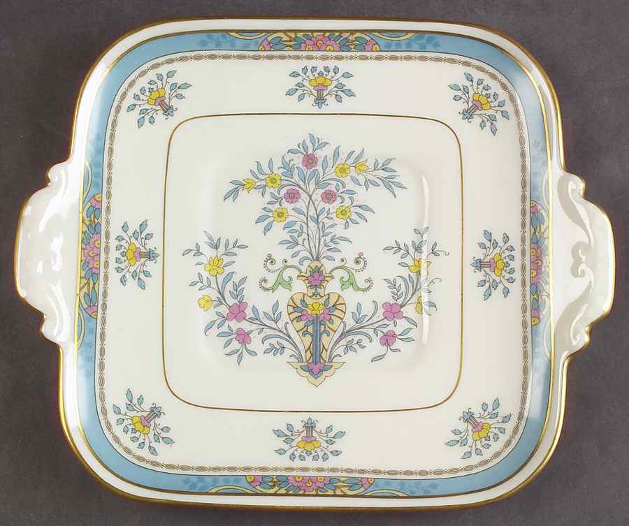 Blue Tree (Gold Trim) Square Handled Cake Plate by Lenox-1