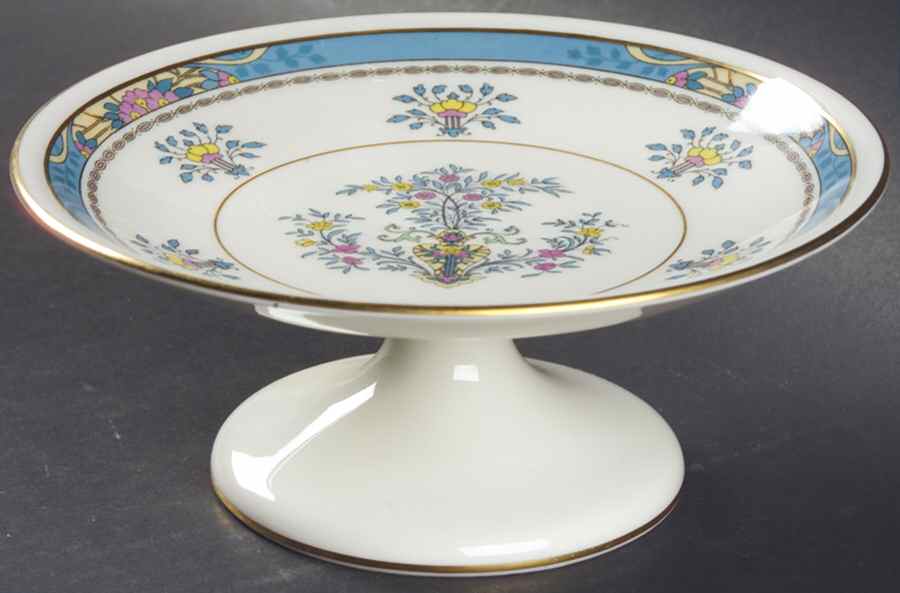 Blue Tree (Gold Trim) Round Compote (Height X Width) by Lenox-1