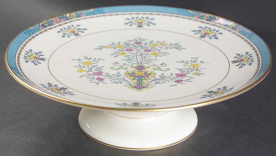 Blue Tree (Gold Trim) Round Compote (Height X Width) by Lenox-1
