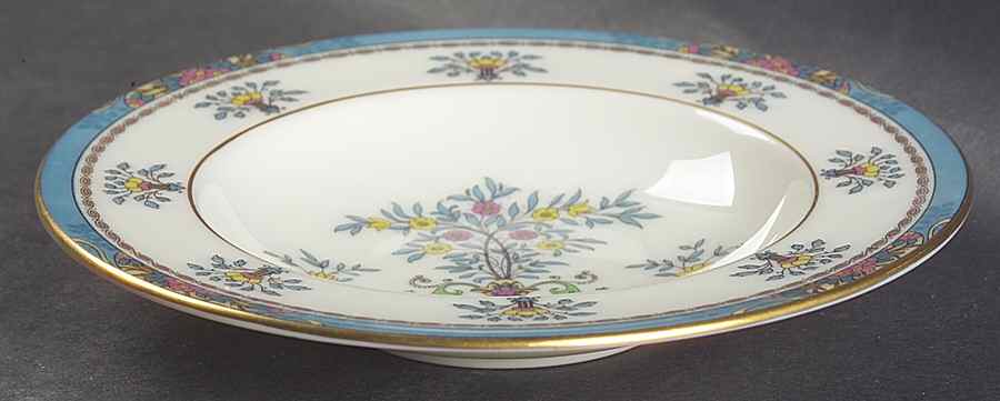 Blue Tree (Gold Trim) Rim Fruit/Dessert (Sauce) Bowl by Lenox-1
