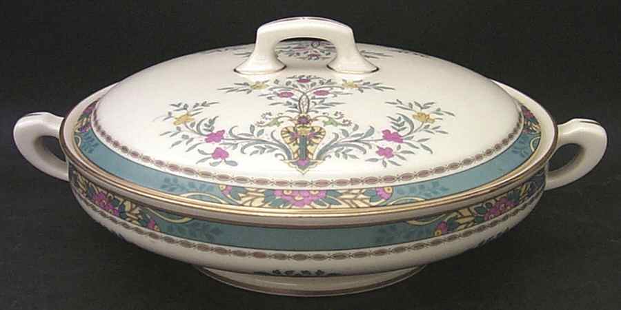 Blue Tree (Gold Trim) Round Covered Vegetable by Lenox-1