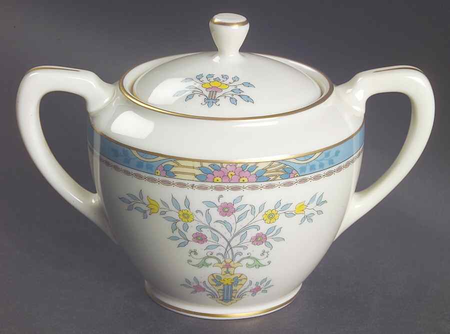 Blue Tree (Gold Trim) Sugar Bowl & Lid by Lenox-1