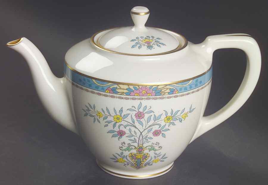 Blue Tree (Gold Trim) Shape 1961 Teapot & Lid by Lenox-1