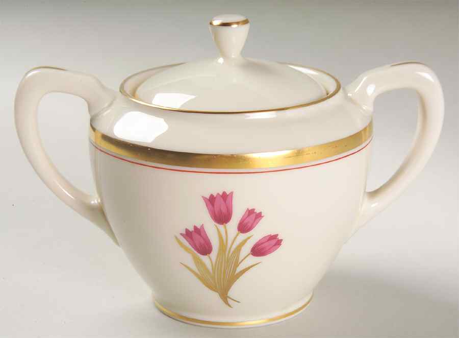 Bradford (Gold Trim) Shape 1962 Sugar Bowl & Lid by Lenox-1