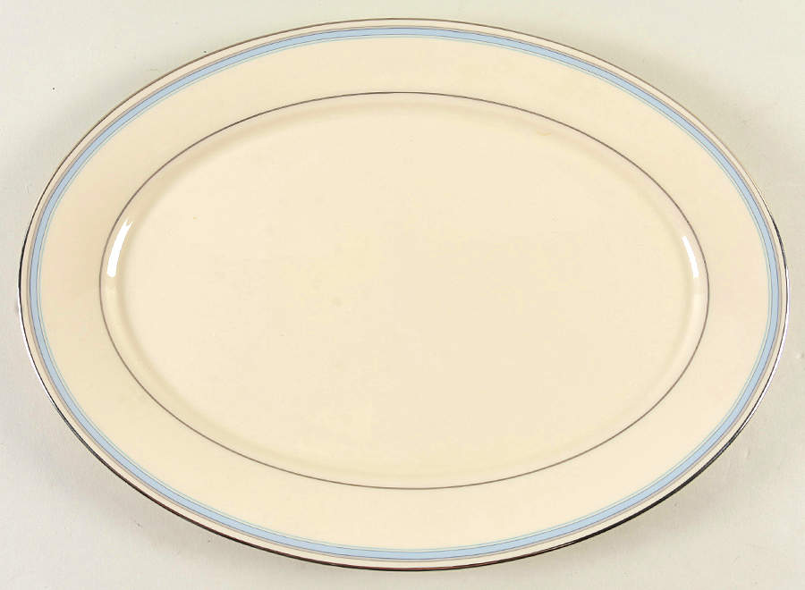 Bradford (Platinum Trim) 16" Oval Serving Platter by Lenox-1
