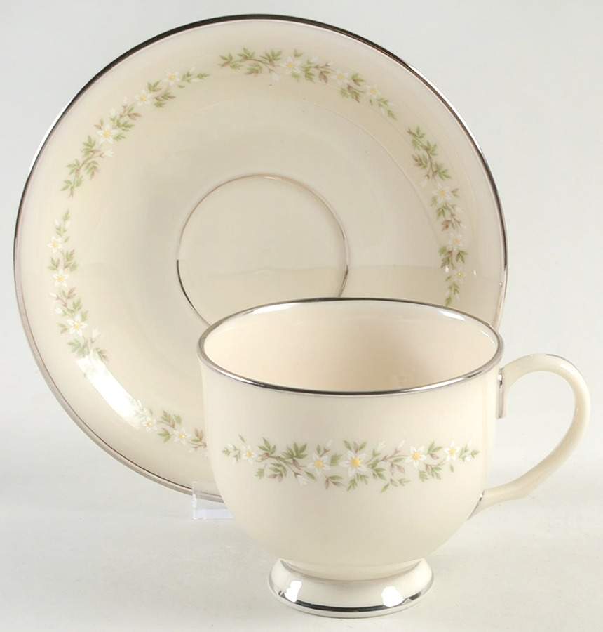 Brookdale Footed Cup & Saucer Set by Lenox-1