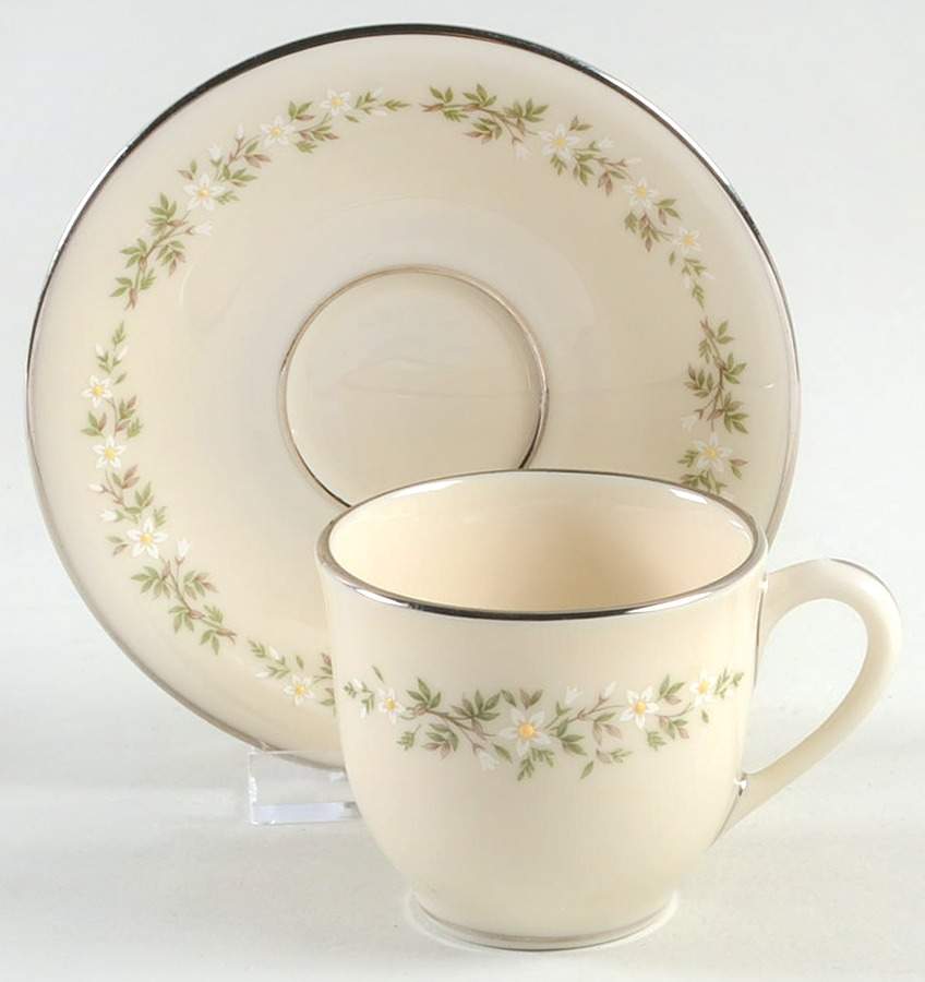 Brookdale Flat Demitasse Cup & Saucer Set by Lenox-1