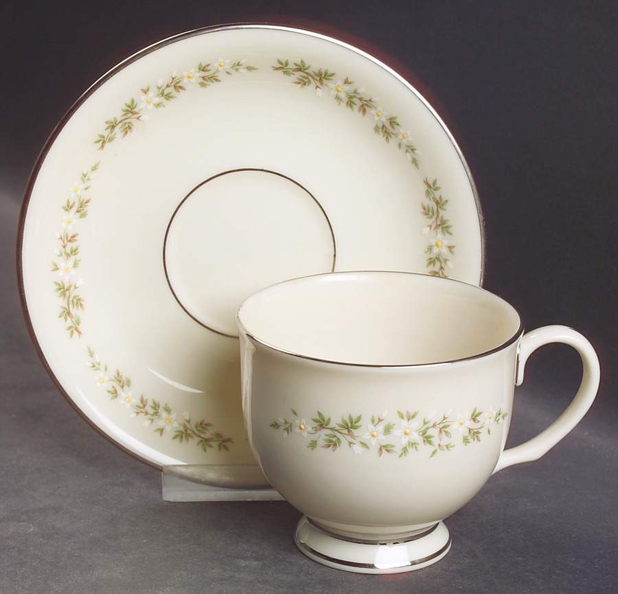 Brookdale Footed Cup & Saucer Set by Lenox-1