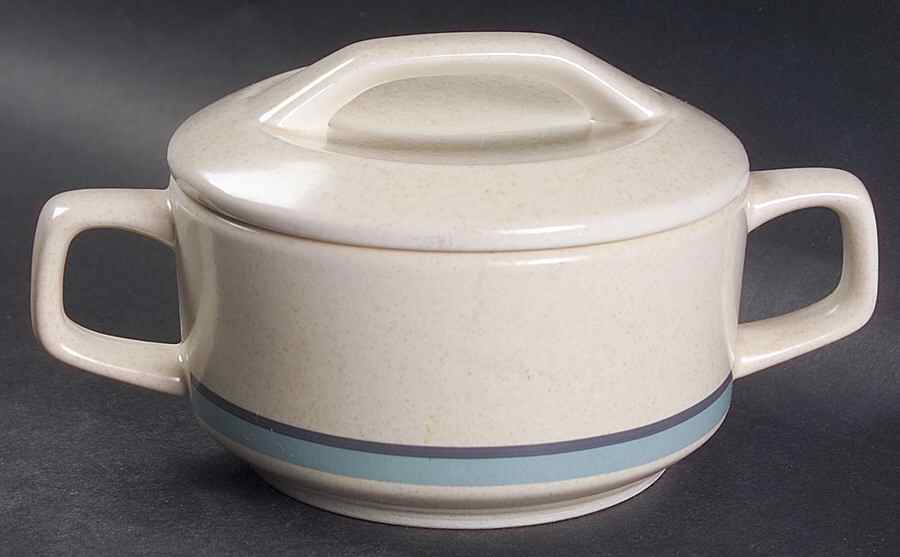 Brushwork Blue Sugar Bowl & Lid by Lenox-1